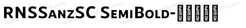RNSSanzSC SemiBold字体转换